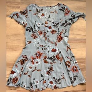 Kimchi Blue Floral Dress in blue